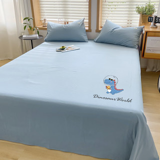 名创优品（MINISO）床单单件 被单床罩单件单人宿舍床垫保护罩床上用品230*230cm 抗菌繁星灰 230*230cm