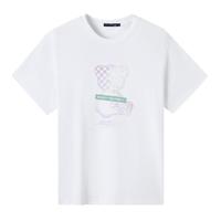 GXG 24夏季时尚卡通印花男女同款圆领百搭纯棉短袖t恤