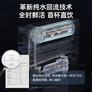 卡萨帝（Casarte）家用净水机600G纯净双出水净水器+管线机+前置过滤器CRO600-DFACU1+CGR-G2WHU1+CP41（A）