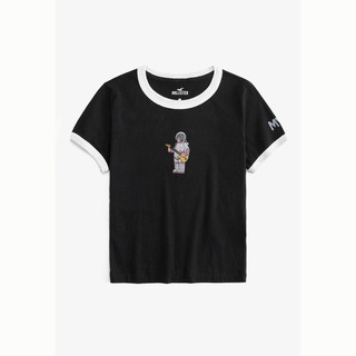 HOLLISTER【草莓音乐节】24夏季美式印花短袖T恤女KI357-4006 黑色印花 S