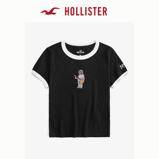 HOLLISTER【草莓音乐节】24夏季美式印花短袖T恤女KI357-4006 黑色印花 S