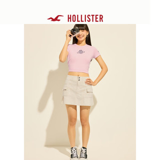 HOLLISTER【草莓音乐节】24夏季美式印花短袖T恤女KI357-4006 浅粉色印花 XS