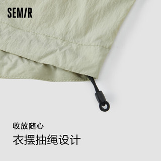 森马（Semir）外套女宽松连帽24夏凉感防晒衣101324108003 军绿40697 M