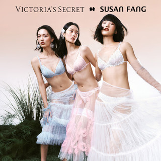 维多利亚的秘密 x SUSAN FANG 设计师联名款蕾丝内裤女性感半透三角裤 34Y5椰奶白 11252507 XS