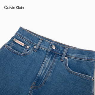Calvin KleinJeans24春夏女士ck复古微弹A字牛仔短裙40WK833 NUV-牛仔蓝 29