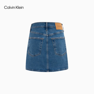 Calvin KleinJeans24春夏女士ck复古微弹A字牛仔短裙40WK833 NUV-牛仔蓝 29