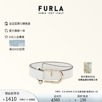 芙拉（FURLA）【母亲节】FURLA芙拉NUVOLA牛皮简约女士腰带 棉花糖白 85