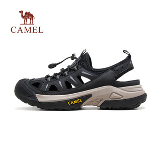 骆驼（CAMEL）2024夏季户外凉鞋透气软弹舒适免系徒步休闲鞋 G14M342616 黑色男 44