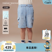 Teenie Weenie Kids小熊童装24夏季男童复古风帅气牛仔短裤 牛仔色 110cm