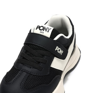 PONY青少年舒适缓震休闲运动鞋板鞋 黑色 33码（脚长210mm） 
