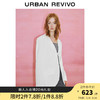 URBAN REVIVO UR2024春季女装都市通勤气质风V领系带西装外套UWU140027 米白 S