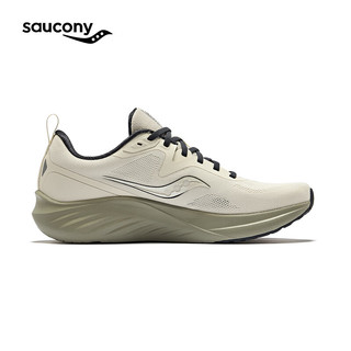 Saucony索康尼枪骑3缓震跑鞋男2024年日常入门跑鞋夏季透气运动鞋男 米黑5 42