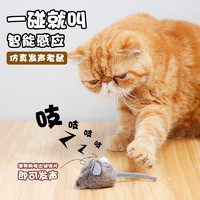 Dream Cat 猫玩具电动仿真老鼠逗猫棒幼猫自嗨解闷神器发声小老鼠猫咪用品