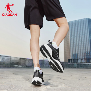 乔丹QIAODAN飞影TEAM2.0运动鞋男跑步鞋减震回弹透气慢跑鞋夏季 黑色/煤灰色 42.5