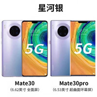 华为Huawei/华为 Mate 30 Pro 5G国行华为mate30pro手机曲屏鸿蒙 星河银 8GB+128GB 5G通 套餐一 中国大陆