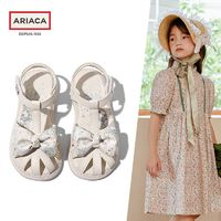 百亿补贴：ariaca 艾芮苏凉鞋女童2024夏季新款包头软底鞋子魔术贴女孩儿童鞋