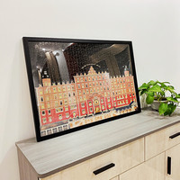 雨煊 拼图相框框架装裱实木简约50x70 75厘米画框70x100cm挂墙定制6997