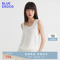BLUE ERDOS 女装时尚甜辣风 棉混纺 圆领镂空设计背心