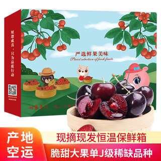 茜货国产车厘子樱桃水果礼盒单J级净重2.8斤+单果26-28mm源头直发