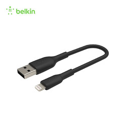 belkin 贝尔金 MFi认证苹果数据线快充充电线USB-A转Lighting适用于iPhone 14/13/12 A转Lighting 0.15米黑色 PVC款