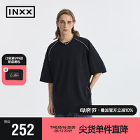 英克斯（inxx）APYD 潮牌短袖T恤休闲宽松男女同款APE2010651 黑色 S