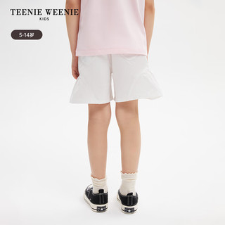 Teenie Weenie Kids小熊童装女童24年夏季可爱宽松运动休闲荷叶边短裤 白色 160cm