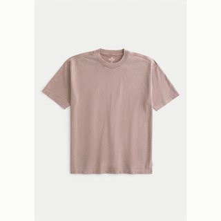 HOLLISTER24夏季美式宽松短款圆领短袖T恤男女KI324-4119 紫红色水洗 XL (180/116A)