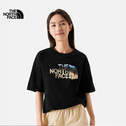 THE NORTH FACE 北面 短袖女士2024年春夏五月新款T恤88GR 黑色/JK3 S