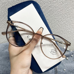无底视界 TR冷茶色眼镜镜框+1.61防蓝光非球面镜片