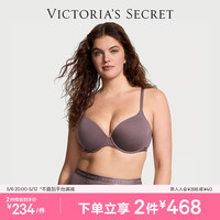 维多利亚的秘密 舒适棉质薄衬垫3/4罩杯文胸胸罩女士内衣 34Y6可可色 11245158 3