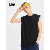 Lee24春夏舒适版织标Logo黑色男无袖T恤潮流LMT0081474LE-K11 黑色 XXL