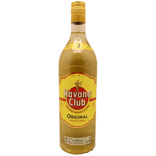 哈瓦纳俱乐部（HavanaClub）3年朗姆酒 古巴进口洋酒 40度 1000ml