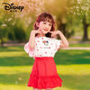 Disney 迪士尼 女童夏季套装薄款儿童夏装短裙T恤两件套女孩宝宝衣服时髦
