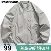 PRESSURE男士夹克外套长袖美式百搭设计感外套舒适设计感小众 银化绿 XL(180/96A)