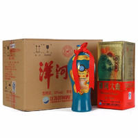 YANGHE 洋河 大曲老天蓝纯粮食酒老名酒38度500ml*6瓶绵柔白酒