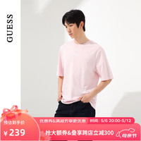 GUESS24年夏季男女同款多巴胺经典设计短袖T恤-MO2K9437K LPI-粉色 XS