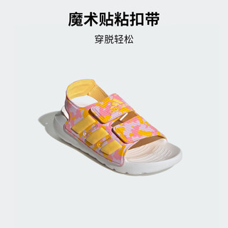 adidas ALTASWIM 2.0印花魔术贴休闲凉鞋小童阿迪达斯轻运动 粉色/黄色 29码