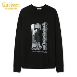 Cabbeen 卡宾 商场同款卡宾都市男装卡通提花毛衣2022秋新款潮流A2224101002