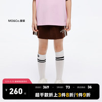 little MO&Co.吸湿速干 little moco童装24夏装女童网球运动风半裙短裙子 深棕色 120/53