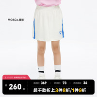 little MO&Co.吸湿速干 little moco童装24夏装女童网球运动风半裙短裙子 米白色 160/64