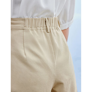 茵曼（INMAN）莱赛尔棉短裤2024夏季女装新款休闲高腰A字宽松百搭显瘦裤子