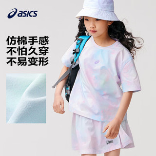 asics亚瑟士童装2024夏季女童吸湿速干防晒遮热运动短袖T恤 8864流光紫 120cm