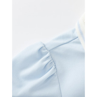 巴拉巴拉高端线24夏探秘自然系列精致polo领短袖T恤女【premium】 蓝色调00488 165cm