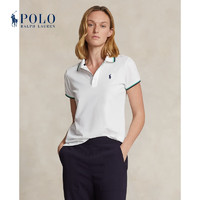 Polo Ralph Lauren 拉夫劳伦 女装 24春型平纹针织Polo衫RL25643 999-陶瓷白/雅致深蓝色 M