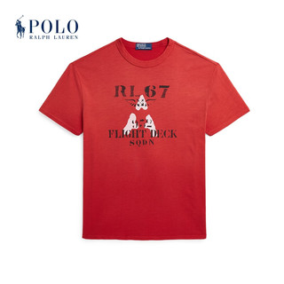 Polo Ralph Lauren 拉夫劳伦 男装 24年春经典版棉质平纹针织T恤RL18268 600-砖红色 XS