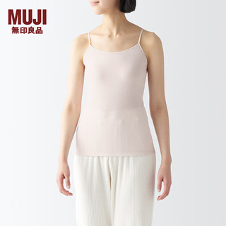 无印良品MUJI 女式 棉质凉爽 薄款 吊带衫 女士 背心女款内搭打底FCA26C4S 淡桃红色 XXL(170/96A)