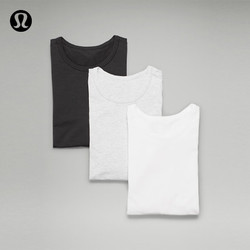 lululemon 露露乐蒙 丨5 Year Basic 男士 T 恤 *3件装 LM3CS7S 黑色/白色/杂色浅灰
