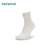 热风2024年春季女士新中式高帮袜 04白色 F