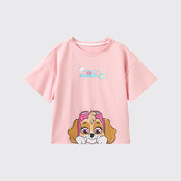 汪汪队立大功汪汪队男童短袖t恤夏装2024儿童卡通上衣夏季男孩打底衫半袖 粉色0190 140CM