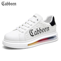 卡宾（CABBEEN）气垫板鞋男镂空透气百搭小白鞋男士潮流休闲鞋子  40